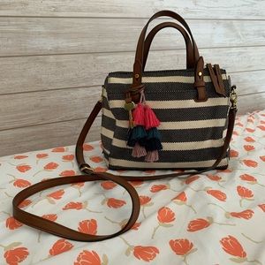 Fossil Crossbody/Handbag w/ Tassel & Key